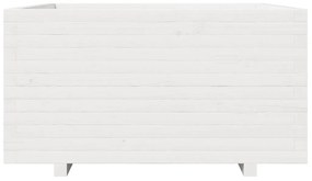 Vaso/floreira de jardim 90x90x49,5 cm pinho maciço branco