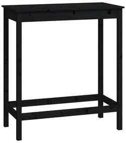 5 pcs conjunto de bar pinho maciço preto