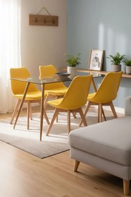 Pack 4 Cadeiras Synk Basic - Amarelo