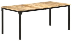 Mesa de jantar 180x90x76 cm madeira de mangueira áspera