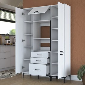Armário Alto de Cozinha "Stella " - Branco - Design Moderno