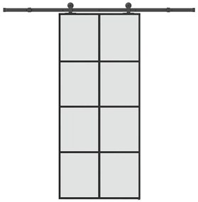 Porta deslizante c/ conj. ferragens 90x205cm vidro ESG/alumínio