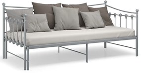Estrutura sofá-cama de puxar 90x200 cm metal cinzento