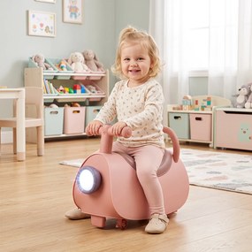 Veículo Deslizante Infantil, 47 x 21 x 34,5 cm, Efeitos Sonoros e Luminosos, Cor-de-rosa