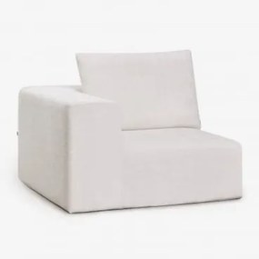 Módulo De Canto Para Sofá Modular Em Chenille Embalado A Vácuo Norridge Chenille Bege Creme - Sklum