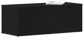 Armário para televisão vidaXL Preto Carvalho 80x34x30 cm Madeira engen