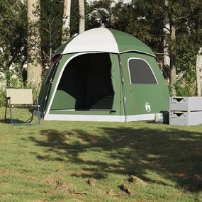 vidaXL Tenda familiar estilo Igloo para 6 pessoas impermeável verde