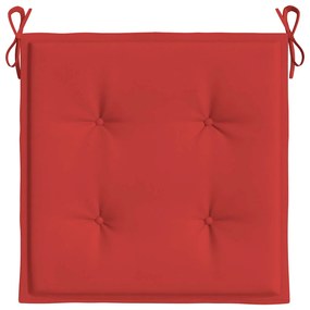 Almofadões p/ cadeiras de jardim 2 pcs tecido oxford vermelho