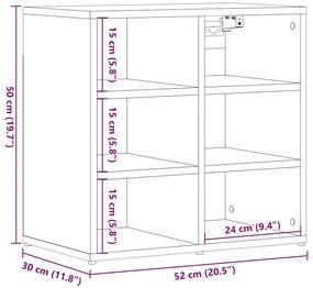Sapateiras 2 pcs carvalho artesanal 52x30x50 cm