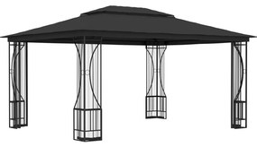 Gazebo com redes 300x400x265 cm antracite