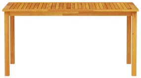 Conjunto de Jantar 5 pcs Marrom Natural 150 x 90 x 74 cm
