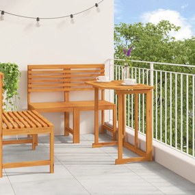 Conjunto de Jantar de Jardim com 4 Peças em Madeira Maciça de Acácia