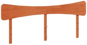 Cama sem colchão 160x200 cm madeira pinho maciço castanho-mel
