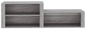 Sapateira 150x35x45 cm derivados de madeira sonoma cinza