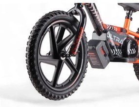 Bicicleta de equilíbrio elétrica de 24 volts com rodas de 16 polegadas, motor elétrico Laranja