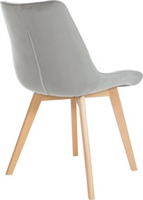 Conjunto de 2 cadeiras Brook Veludo cinzento