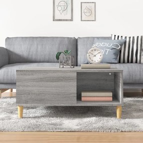 Mesa de centro 80x80x36,5 cm derivados madeira cinzento sonoma