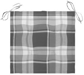 Cadeiras de jardim c/ almofadões 4 pcs madeira de teca maciça