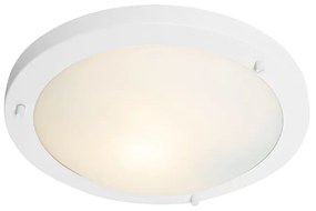 Candeeiro de teto moderno branco 31 cm IP44 - Yuma Moderno