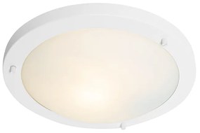 Moderno candeeiro de teto branco 31 cm IP44 - Yuma Moderno