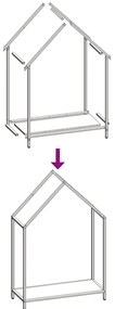 Suporte para lenha 60x25x90 cm aço laminado a frio antracite