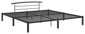 Estrutura de cama 200x200 cm metal preto