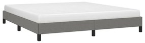 Estrutura de cama sem colchão 160x200 cm tecido cinzento-escuro