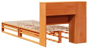 Cama com estante sem colchão 75x190 cm madeira maciça