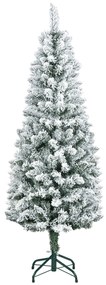 HOMCOM Árvore de Natal Artificial Coberta de Neve 150 cm com 317 Ramos e Suporte de Metal Árvore Natalícia para Sala Interior Verde | Aosom Portugal