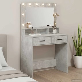 vidaXL Mesa de vestir Cinzento 79 x 41 x 135 cm Madeira processada