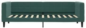 Sofá-cama 80x200 cm veludo verde-escuro