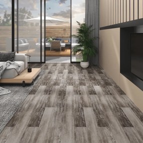 146607 vidaXL Tábuas soalho PVC não-autoadesivo 5,26 m² 2 mm castanho mate