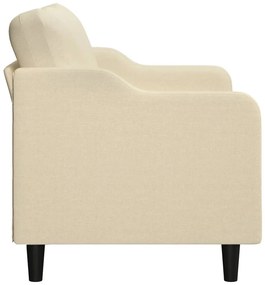 Sofá de 2 lugares tecido 120 cm cor creme