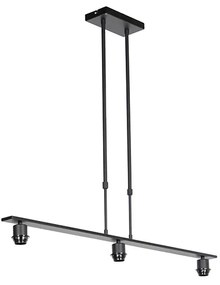 Candeeiro suspenso preto sem sombra - Combi 3 Deluxe Moderno