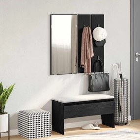 vidaXL Conjunto de Móveis pra Corredor com gaveta 4 pcs Carvalho preto