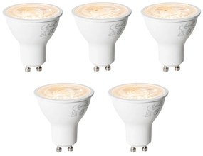 Conjunto de 5 Lâmpadas LED GU10 Reguláveis em 3 Níveis 6W 430 lm 2000 - 6000K