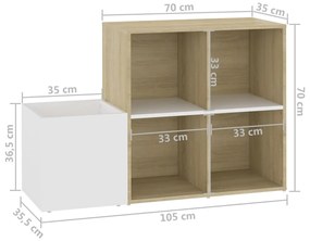 Sapateira corredor derivados de madeira branco/carvalho sonoma