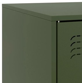 Móveis de TV 2 pcs 67x39x44 cm aço verde azeitona