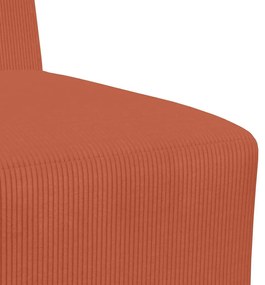 Poltrona 55 cm tecido corduroy laranja vermelho