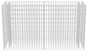 Canteiro elevado/cesto gabião 180x50x100 cm aço galvanizado