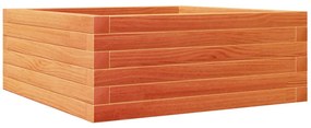 Vaso/floreira de jardim 60x60x23 cm pinho maciço castanho mel