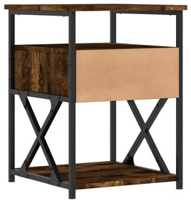 Mesa cabeceira 40x42x55 cm derivados de madeira carvalho fumado