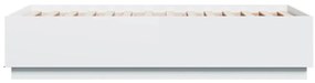 Estrutura de cama 90x190 cm derivados de madeira branco