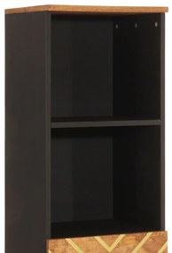 Armário para WC 38x33,5x160 cm mangueira maciça castanho/preto
