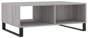 Mesa de centro 90x60x35 cm derivados de madeira cinzento sonoma