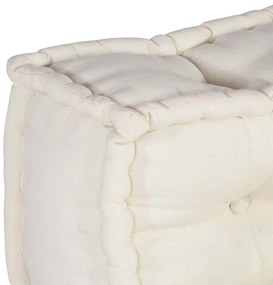 Almofada de Sofá Pallet 2 pcs Creme tecido