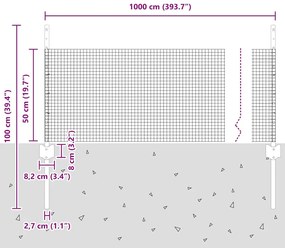 Conjunto de Cerca de Jardim Conjunto de 2 Aço galvanizado Grande