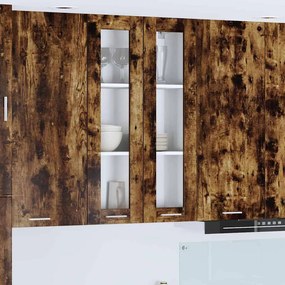 vidaXL Armário suspenso Riga Carvalho Defumado 60 x 31 x 100 cm