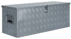 Caixa de alumínio 110,5x38,5x40 cm prateado