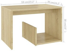 Mesa de apoio 59x36x38 cm derivados de madeira carvalho sonoma